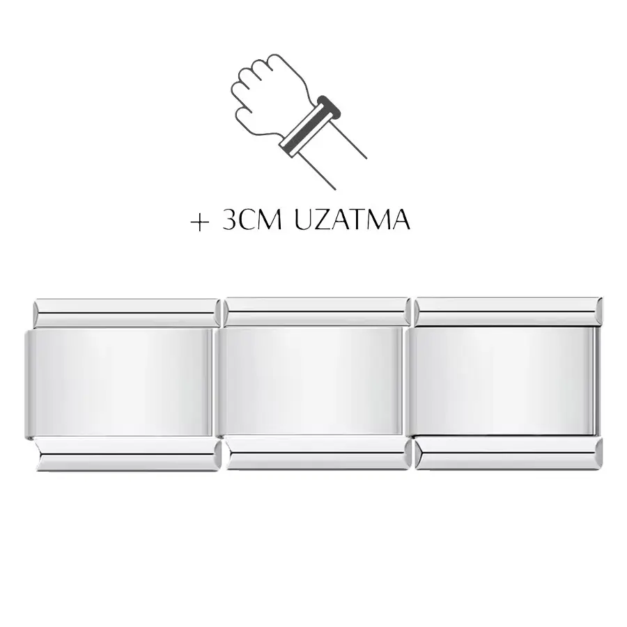 +3cm Uzatma Çelik Bileklik Charmı Bilekliğinizi 3cm Uzatın! scb37