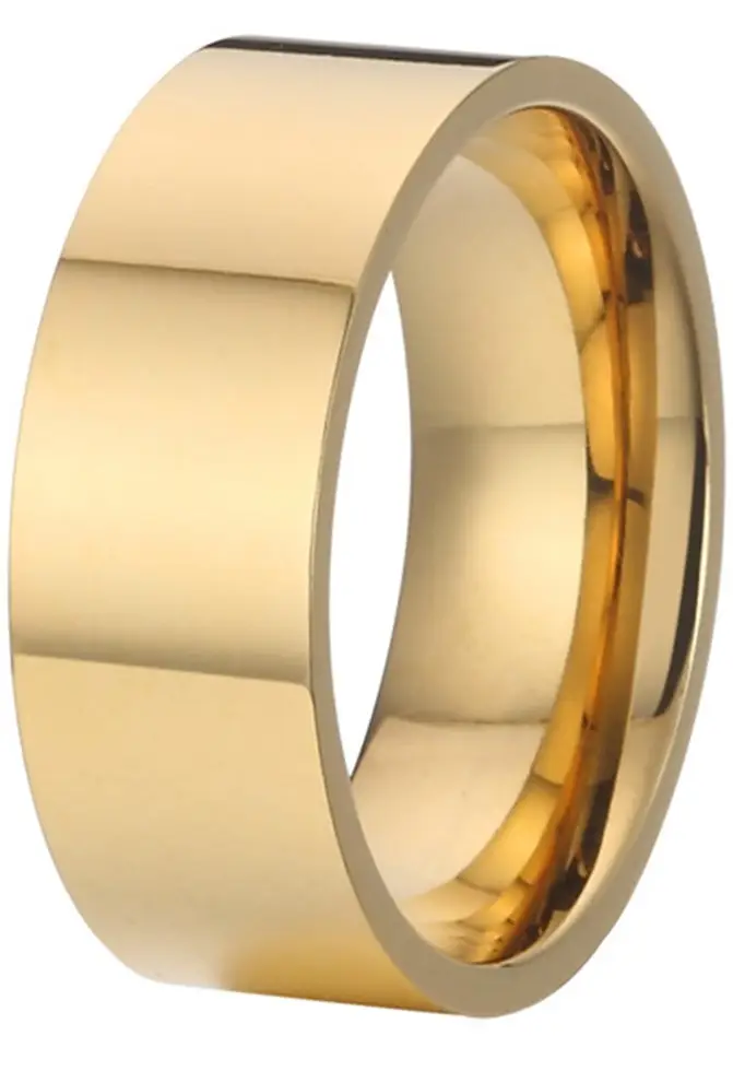 8mm Geniş Düz Model Parlak Çelik Alyans Erkek Kadın Unisex Yüzük cl28