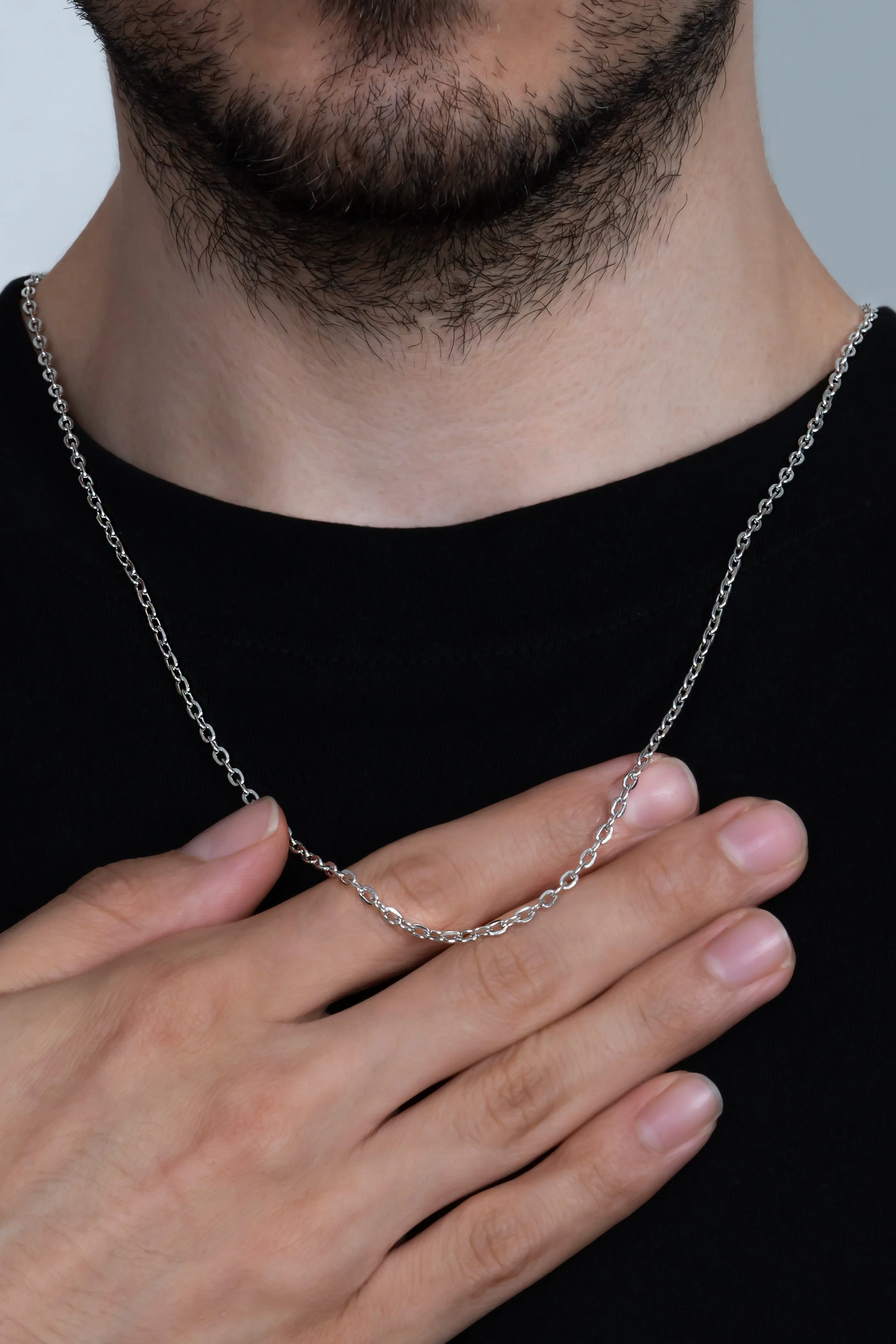 Klasik Spor Model Unisex Erkek Kadın Kolye Zincir eck09k