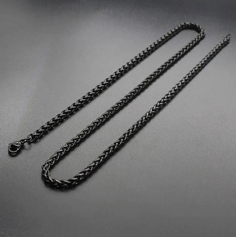 Spor Yuvarlak Tilki Kuyruğu Erkek Çelik Zincir Kolye 5mm k60