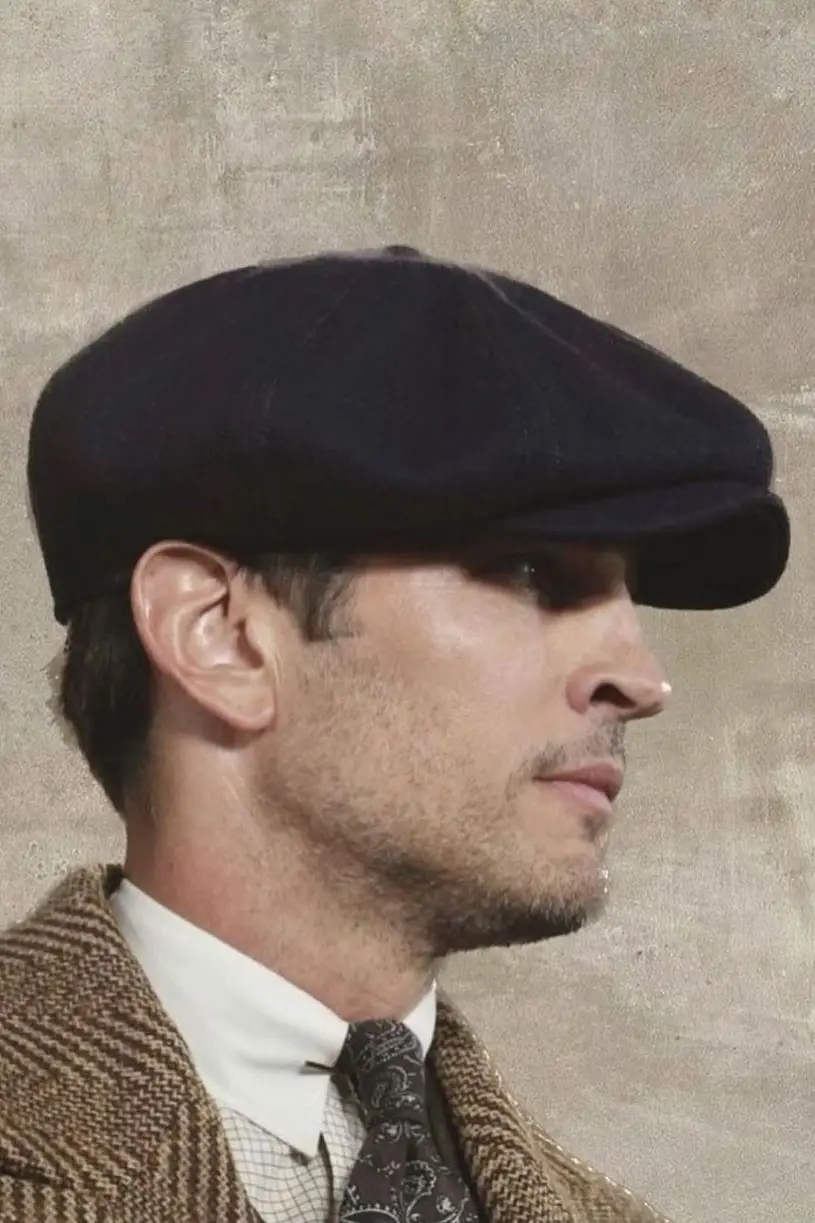 Erkek Kasket Peaky Blinders Driver Kaşmir Şapka Bere Fötr cp224u - Siyah