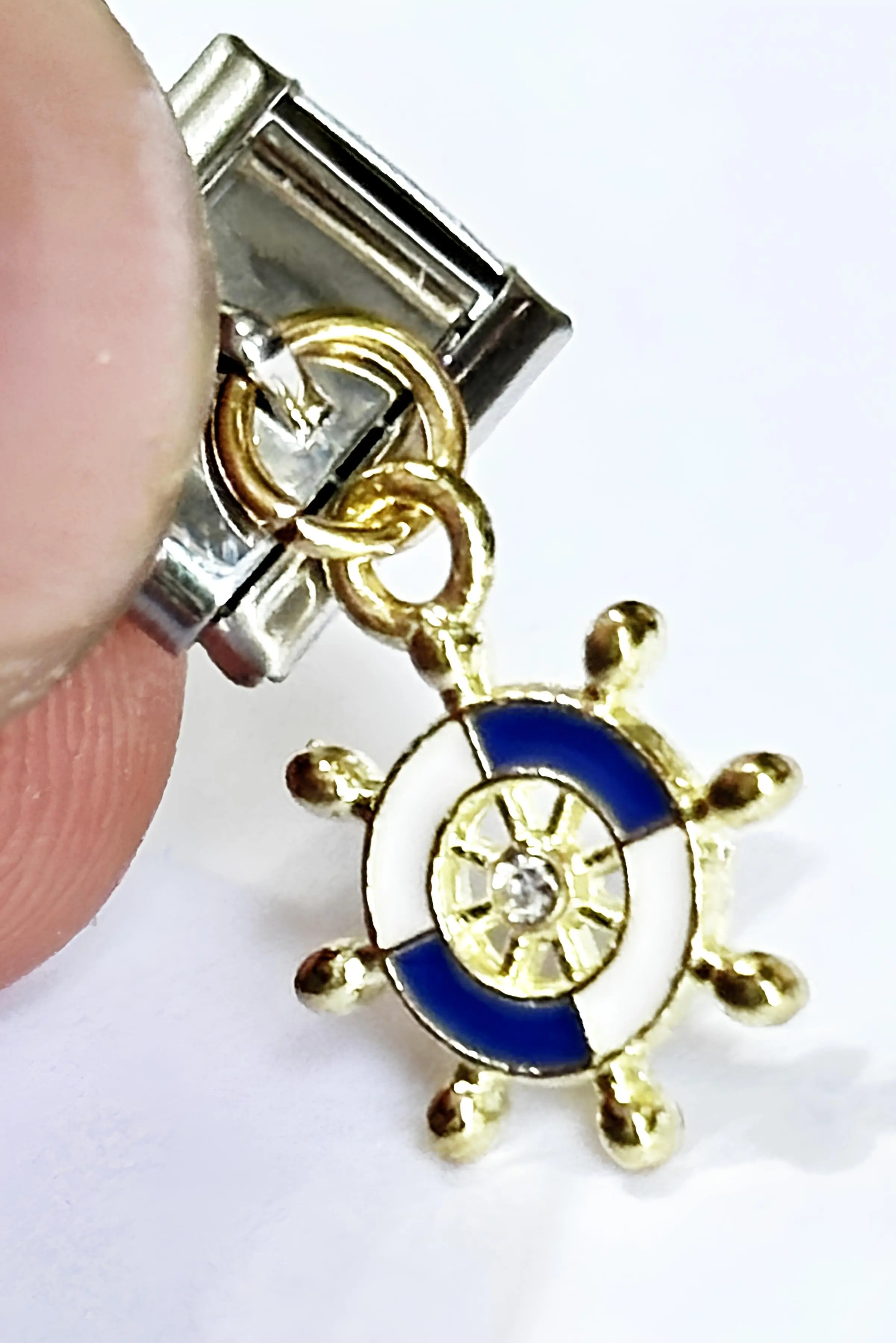Nomination Çelik Bileklik Uzatma Ek Charm (1 Adet) 9mm scb26c - Mavi