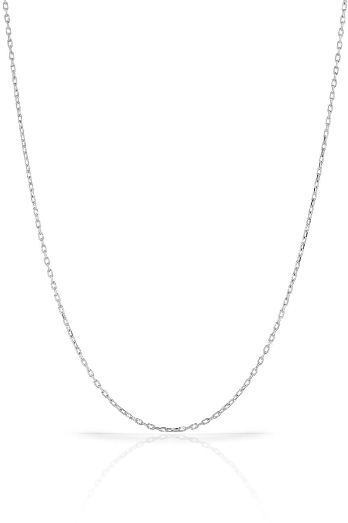 Klasik Forse Kadın Erkek Unisex Gümüş Zincir Kolye 45cm wsn00