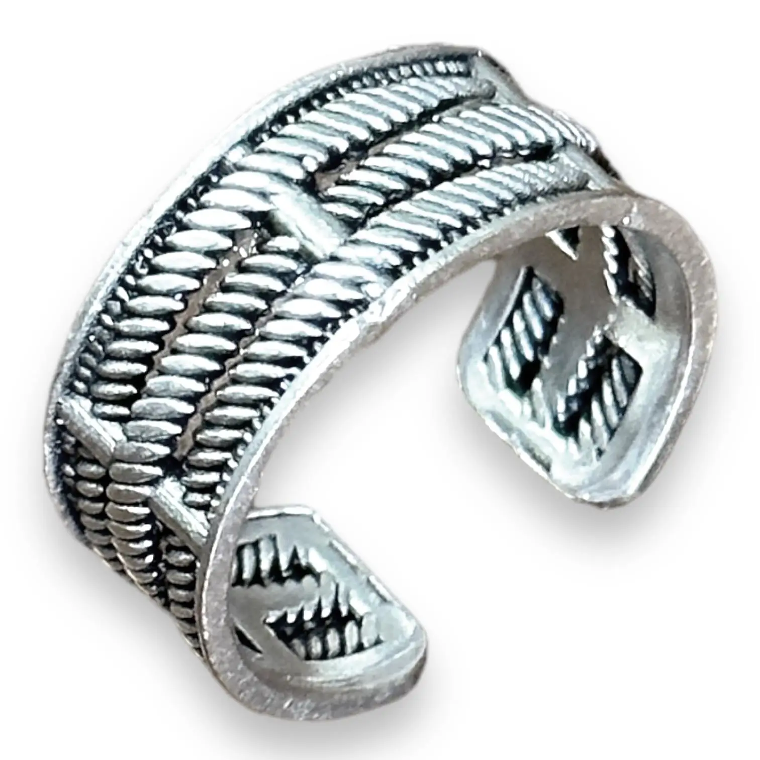 Hasır Örme Model Ayarlanabilir Erkek Kadın Alyans Yüzük bby17