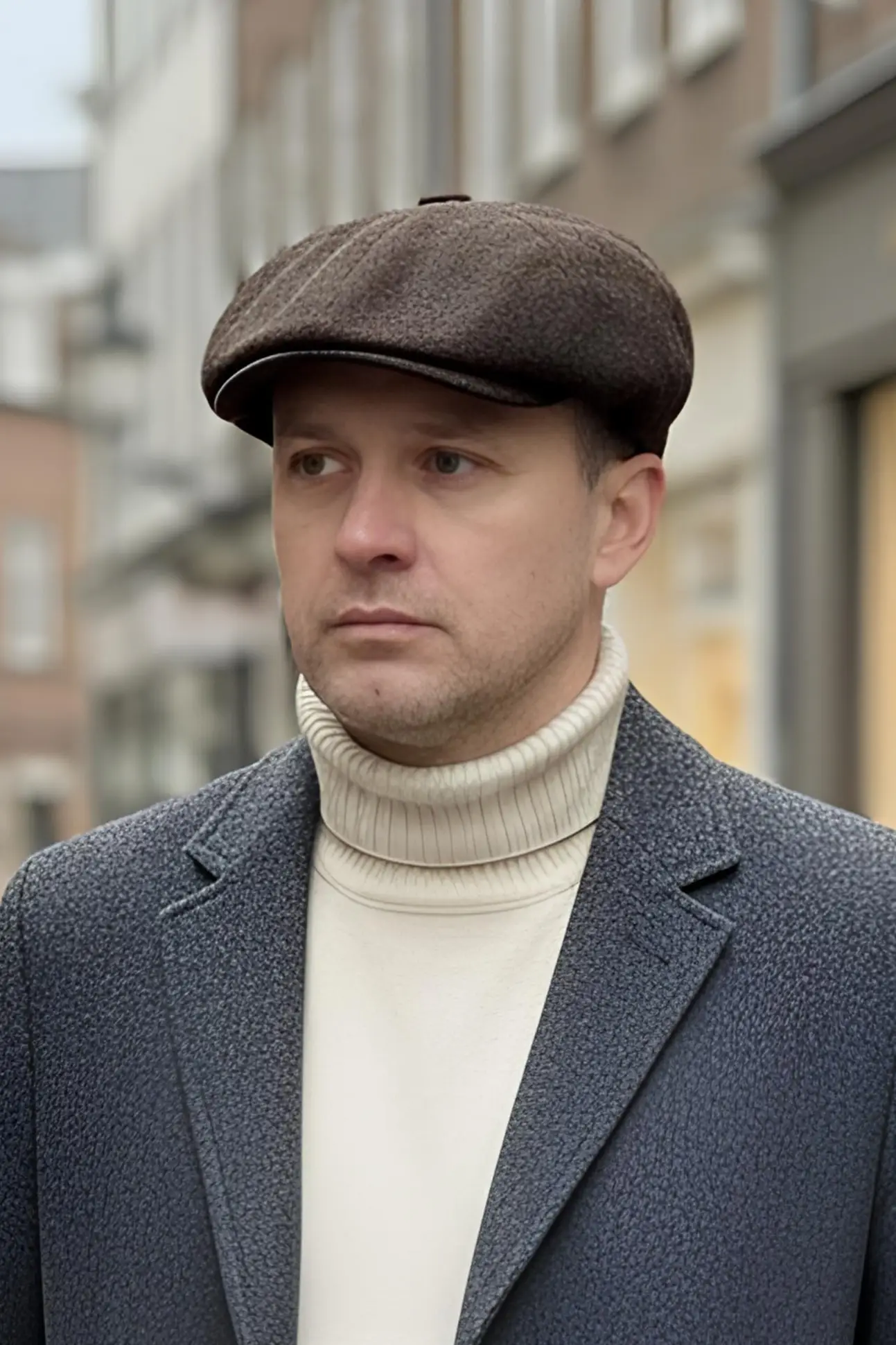 Peaky Blinders Şapka Newsboy Trend 8 Parça Kasket Fötr cp224p - Kahverengi