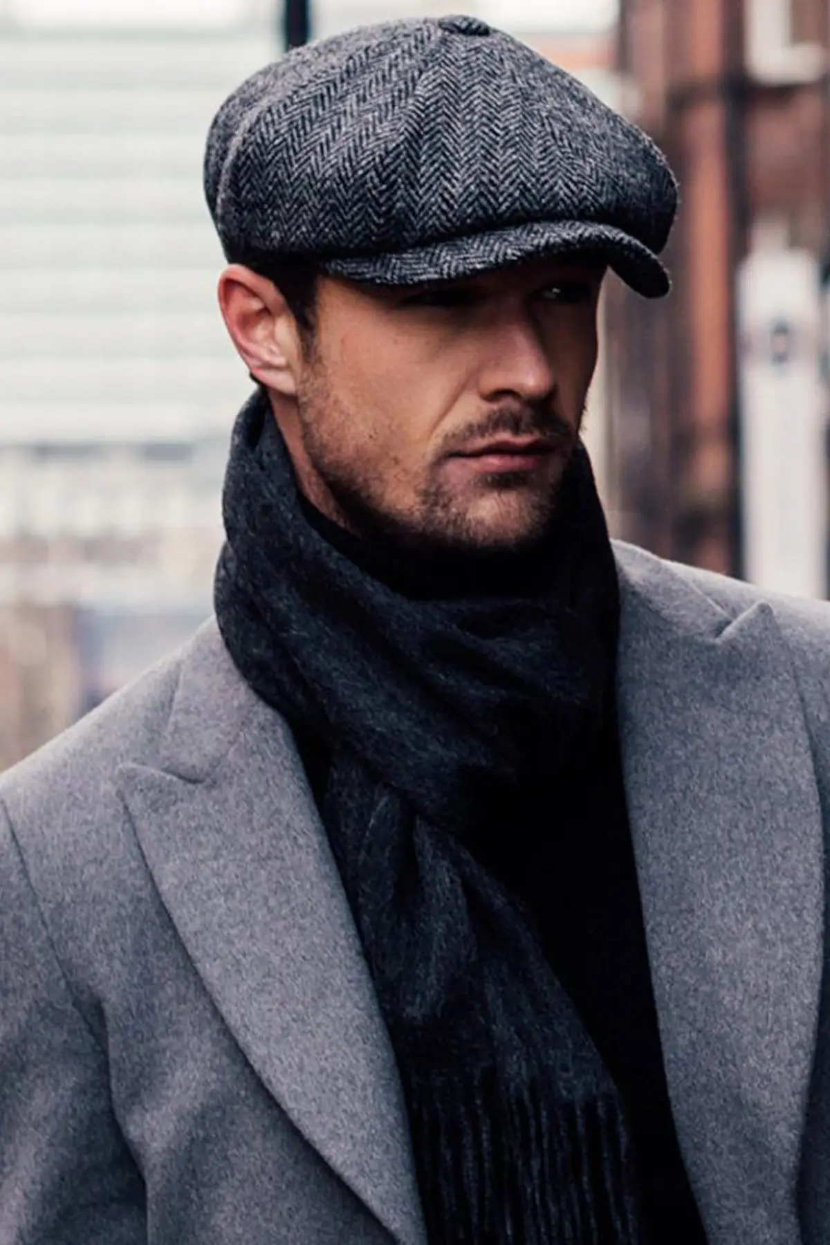 Peaky Blinders Şapka Newsboy Trend 8 Parça Kasket Fötr cp224p - Gri Koyu
