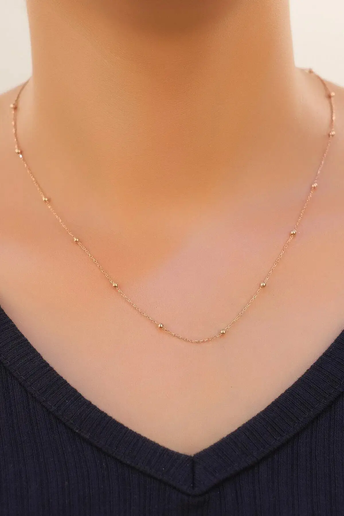 Toplu Bayan Gümüş Zincir Kolye 60 cm 3 Renk wsn212u - Pembe